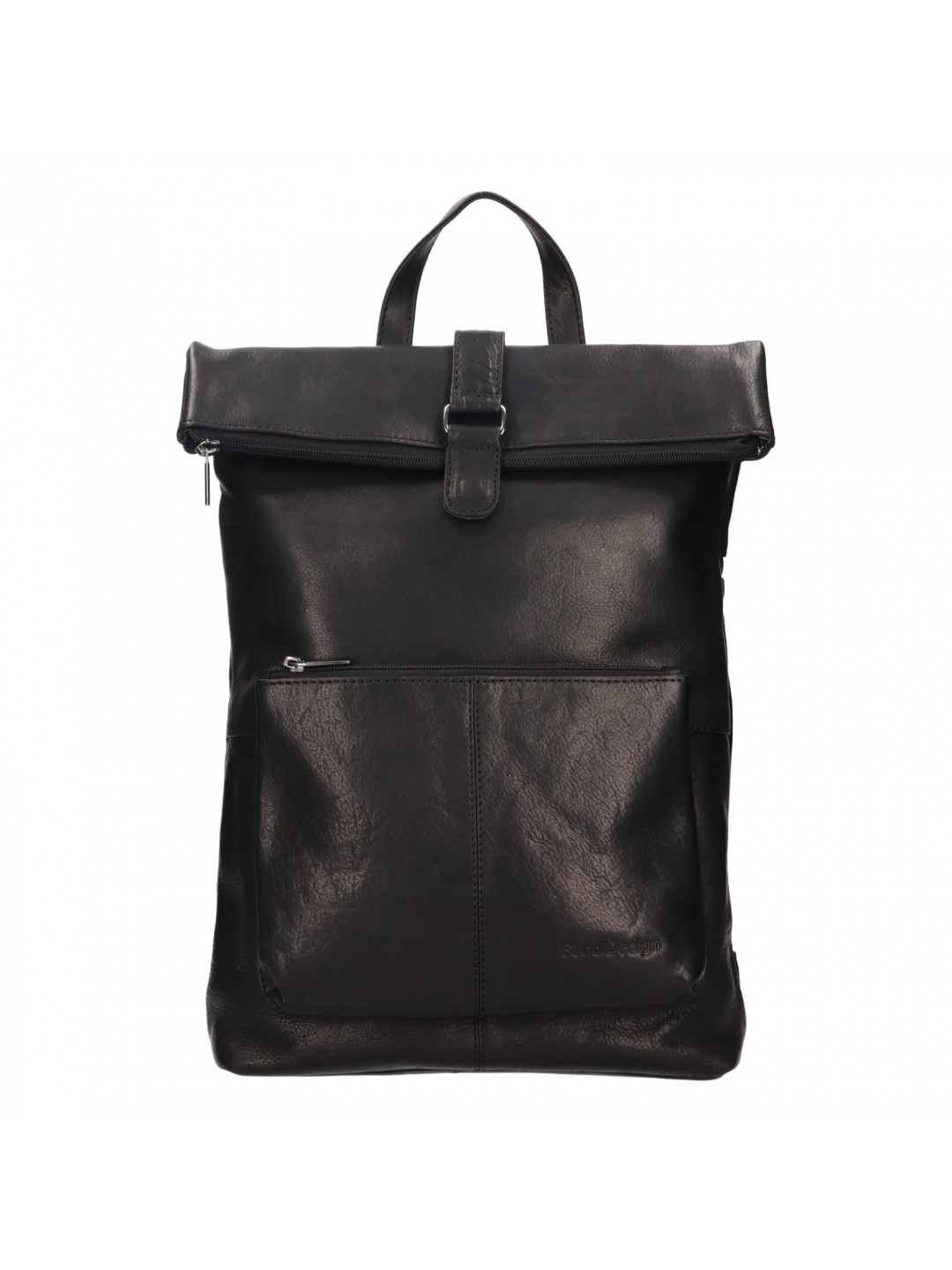 Trendy kožený batoh SendiDesign Alberta – černá